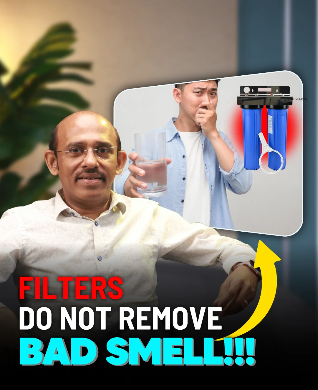 normal water filters do not removes bad smell in water